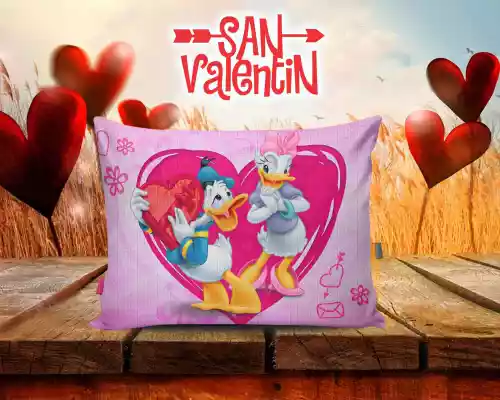 vectores plantilas SAN VALENTIN,FESTEJO,FESTIVIDAD,AMOR,DUOS,COJINES,CARICATURA,DISNEY,